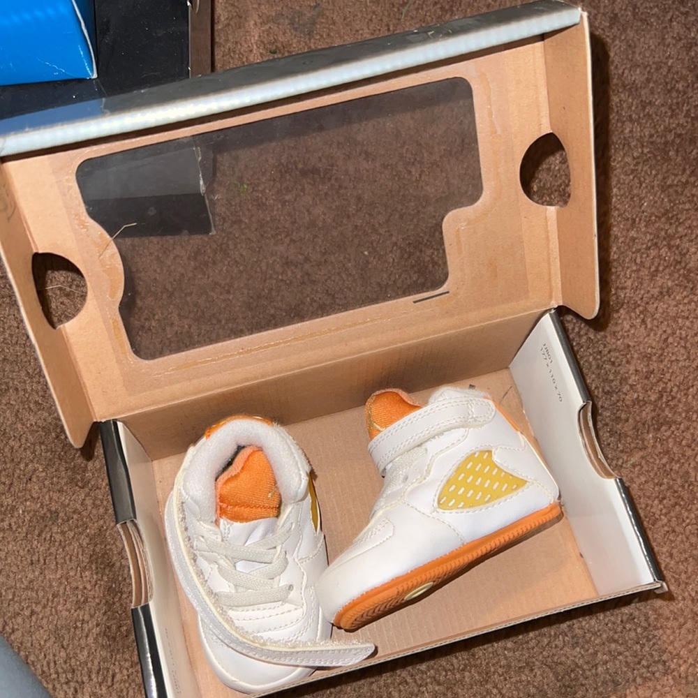 Orange/White Infant Jordan’s